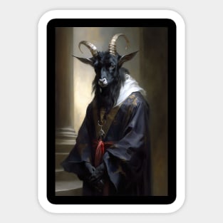 Black Goat Classic Portrait Sticker